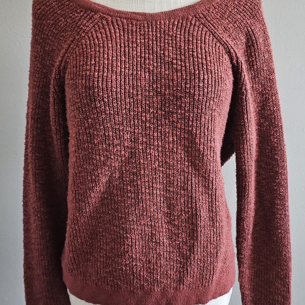 Aerie Off-Shoulder Sweater - Deep Red